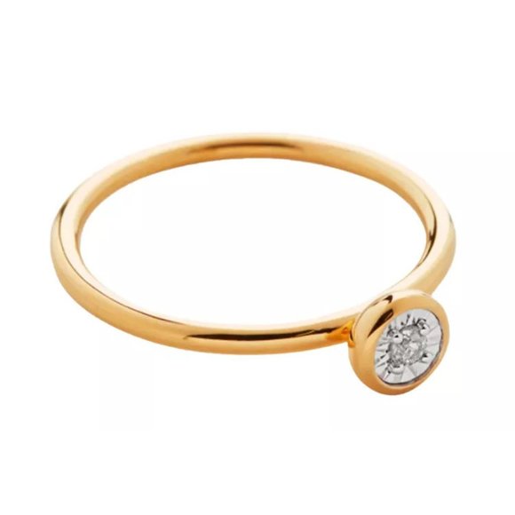 MONICA VINADER Jewelry - MONICA VINADER Gold Ring with Sparkling Stone